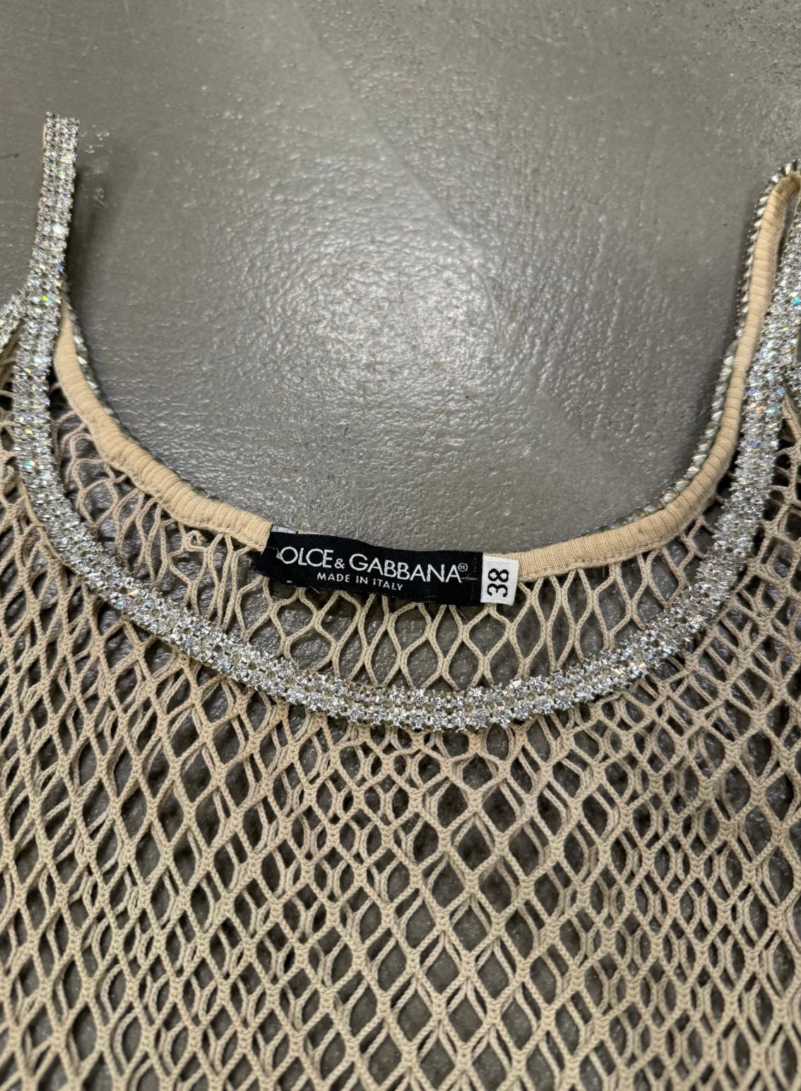 Top a rete Swarovski Dolce & Gabbana J-Lo, P/E 2002 in vendita 1