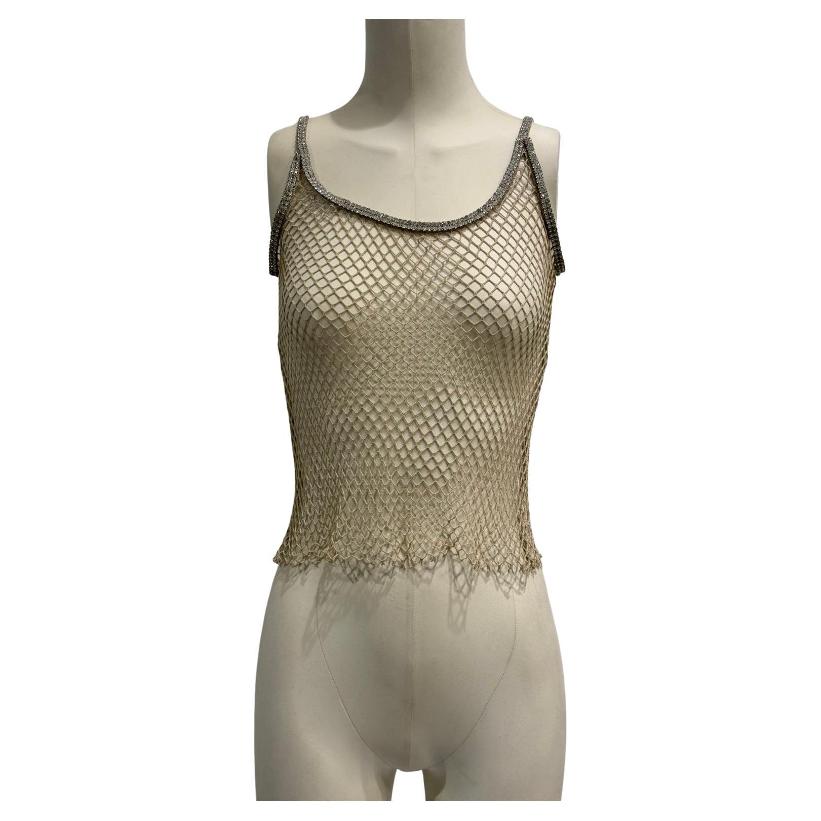 Top a rete Swarovski Dolce 
Gabbana J-Lo, P/E 2002