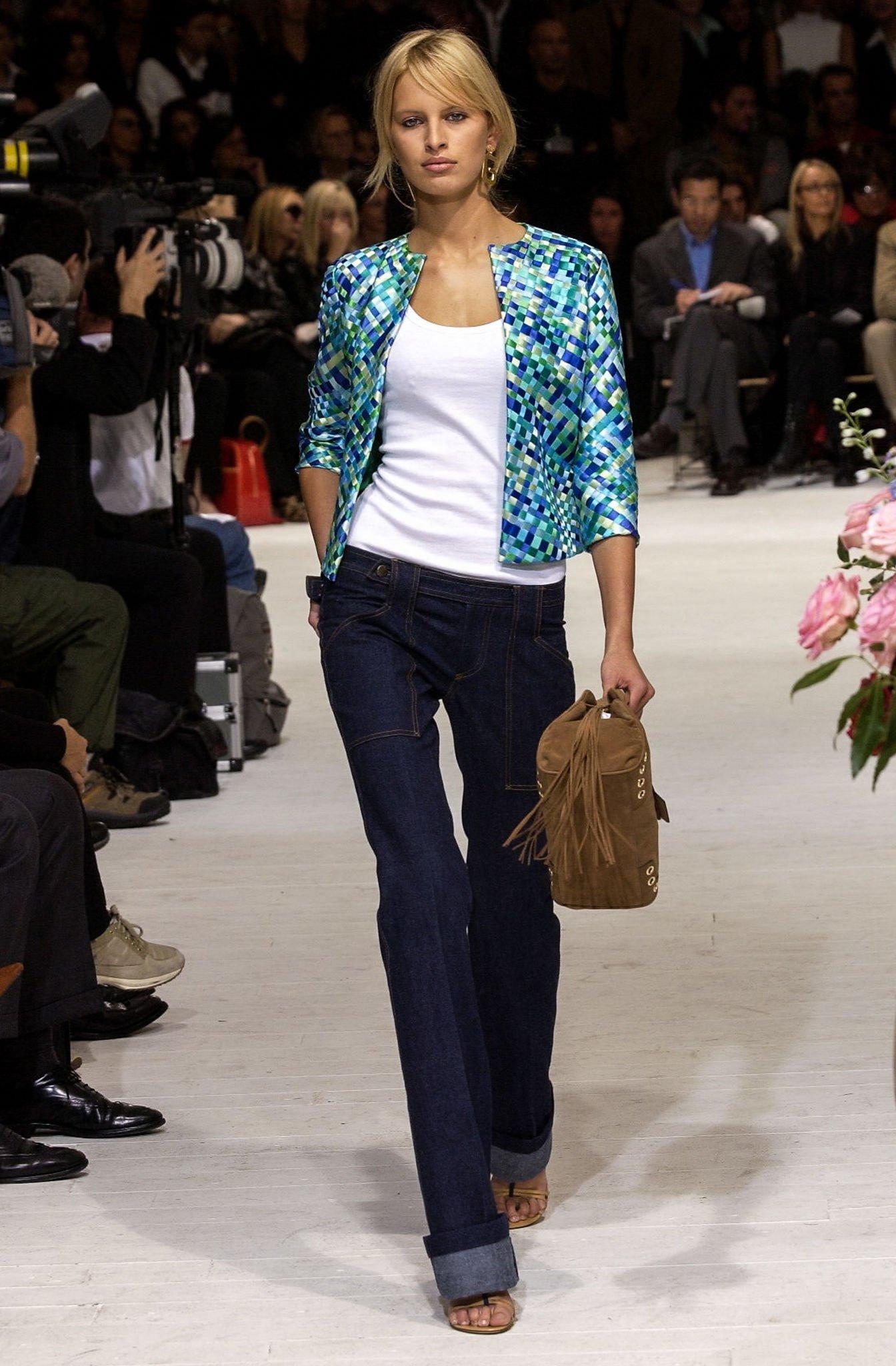 S/S 2002 Dolce & Gabbana Runway Bleu Vert Satin Woven Ribbon Jacket Excellent état - En vente à West Hollywood, CA