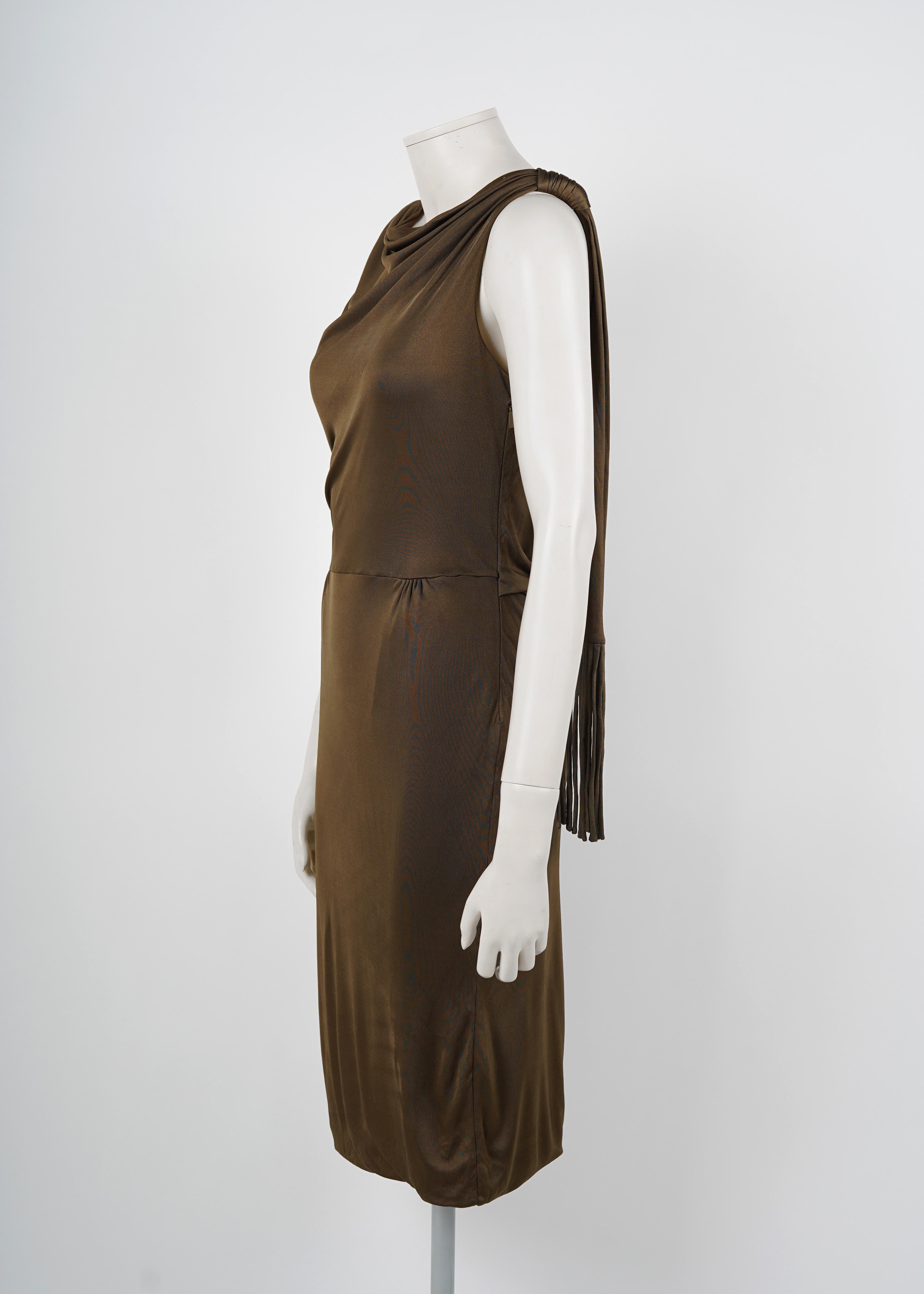 S/S 2002 Gucci by Tom Ford Asymmetrically Draped Dress In Good Condition For Sale In Berlin, DE