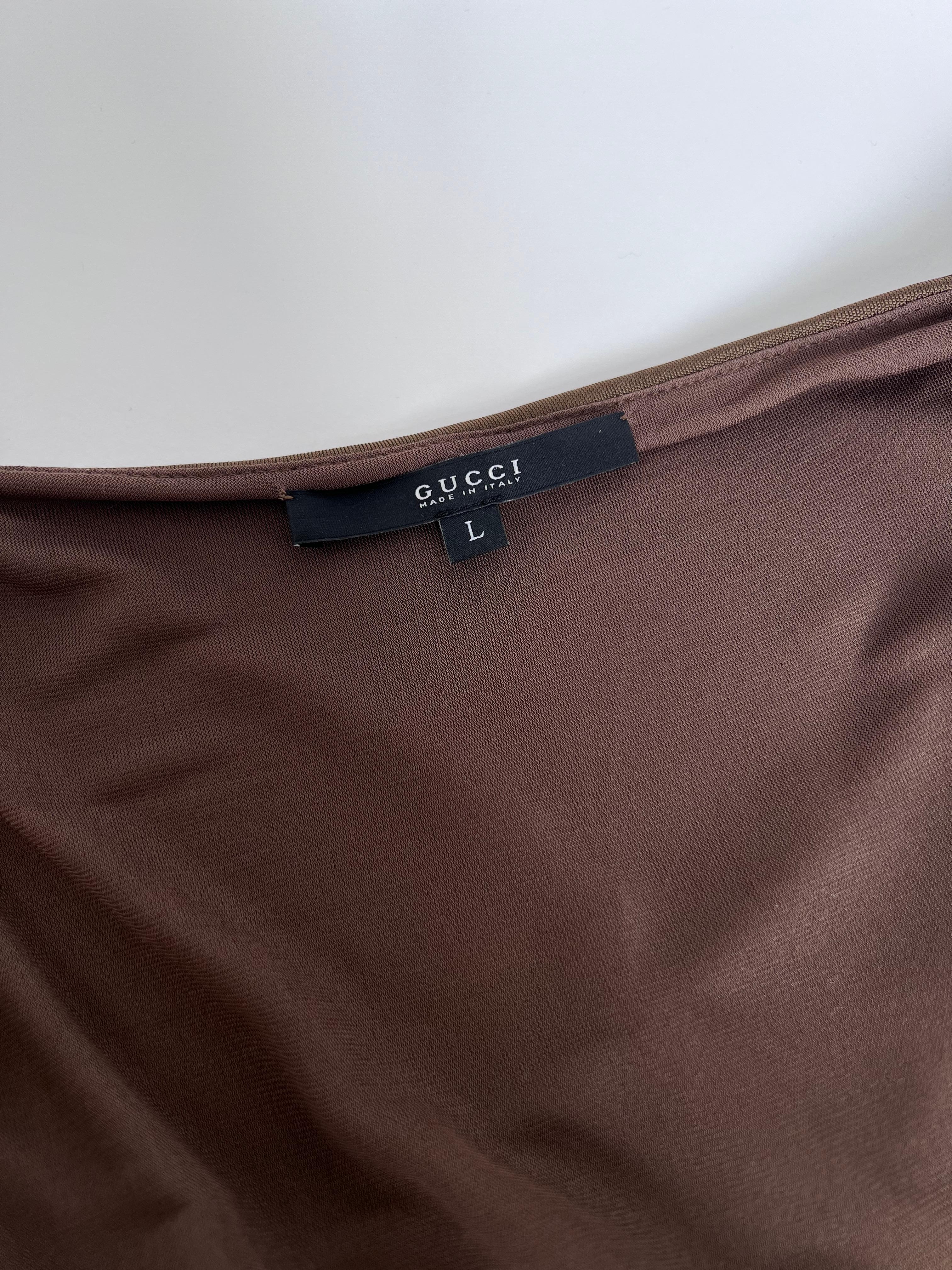 S/S 2002 Gucci by Tom Ford Asymmetrically Draped Dress For Sale 1