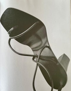 S/S 2002 Gucci by Tom Ford Black Leather Cord Tie Up Sandal Pumps Size 7.5 B