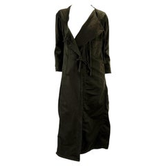 S/S 2002 Gucci by Tom Ford Brown Cotton Oversized Cotton Duster Coat Dress
