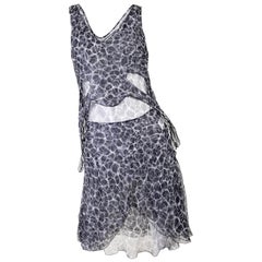 S/S 2002 Helmut Lang S/S Cells Gray Mini Dress