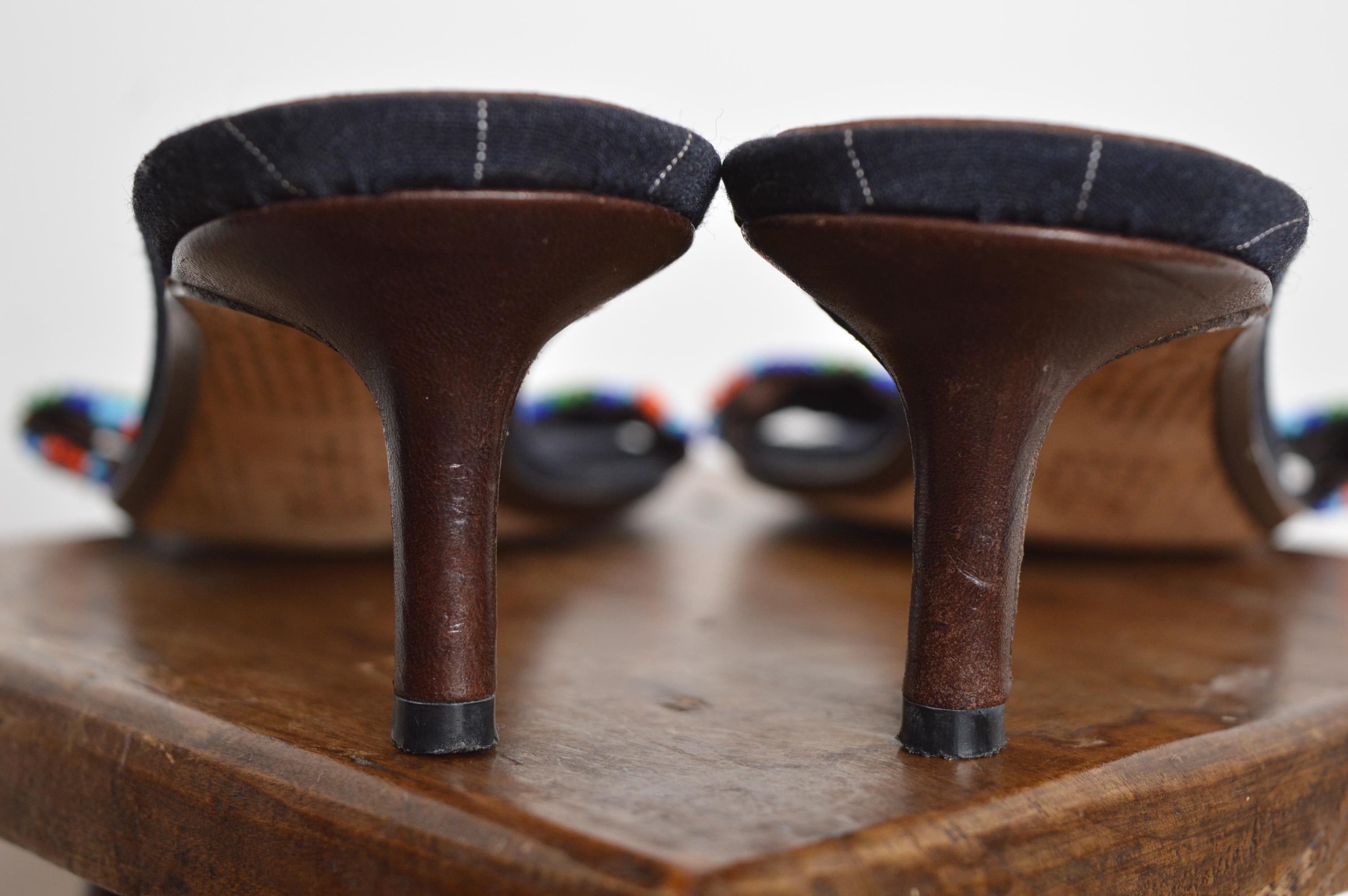 S/S 2002 John Galliano Runway Mini sac en cuir avec perles et chaussures à talons EU40 en vente 9