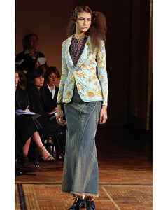 S/S 2002 Junya Watanabe Denim Deconstructed Midi Skirt