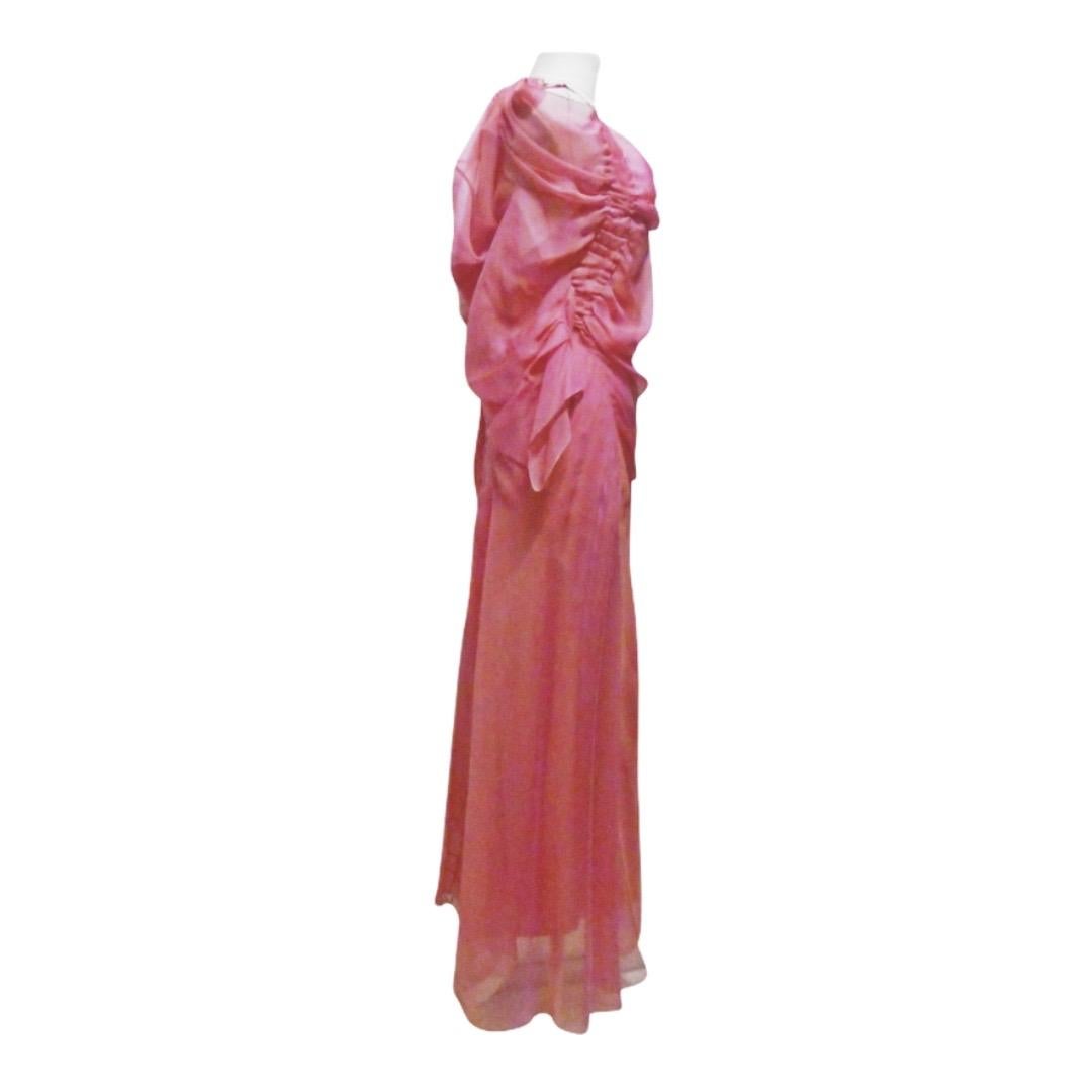 S/S 2002 Look #34 John Galliano for Christian Dior 
“Street Chic” collection
Hooded Caftan 
Chiffon Silk
Comes with matching slip dress and can be work as a dress

FR Size 40 - US 8

Excellent condition