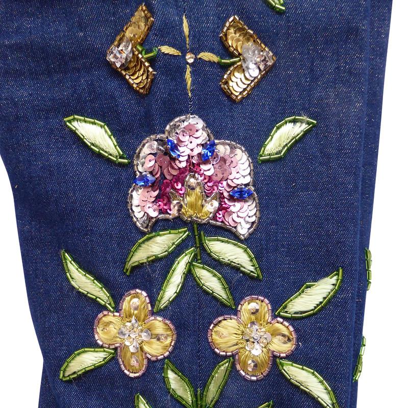 S/S 2002 L#35 John Galliano for Christian Dior Vaqueros embellecidos
