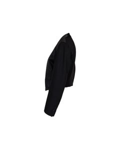 S/S 2002 Maison Martin Margiela Black Cropped Wool Tuxedo Jacket