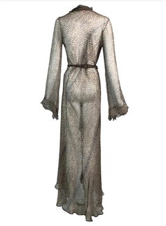 S/S 2002 Roberto Cavalli Sheer Leopard Silk Maxi dress