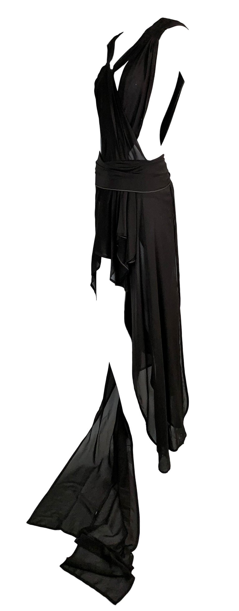 S S 2002 Yves Saint Laurent Tom Ford Runway Sheer Brown Silk Cut