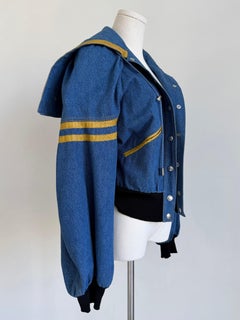 Christian Dior S/S 2003 Denim Bomber Jacket with Appliqué Detail