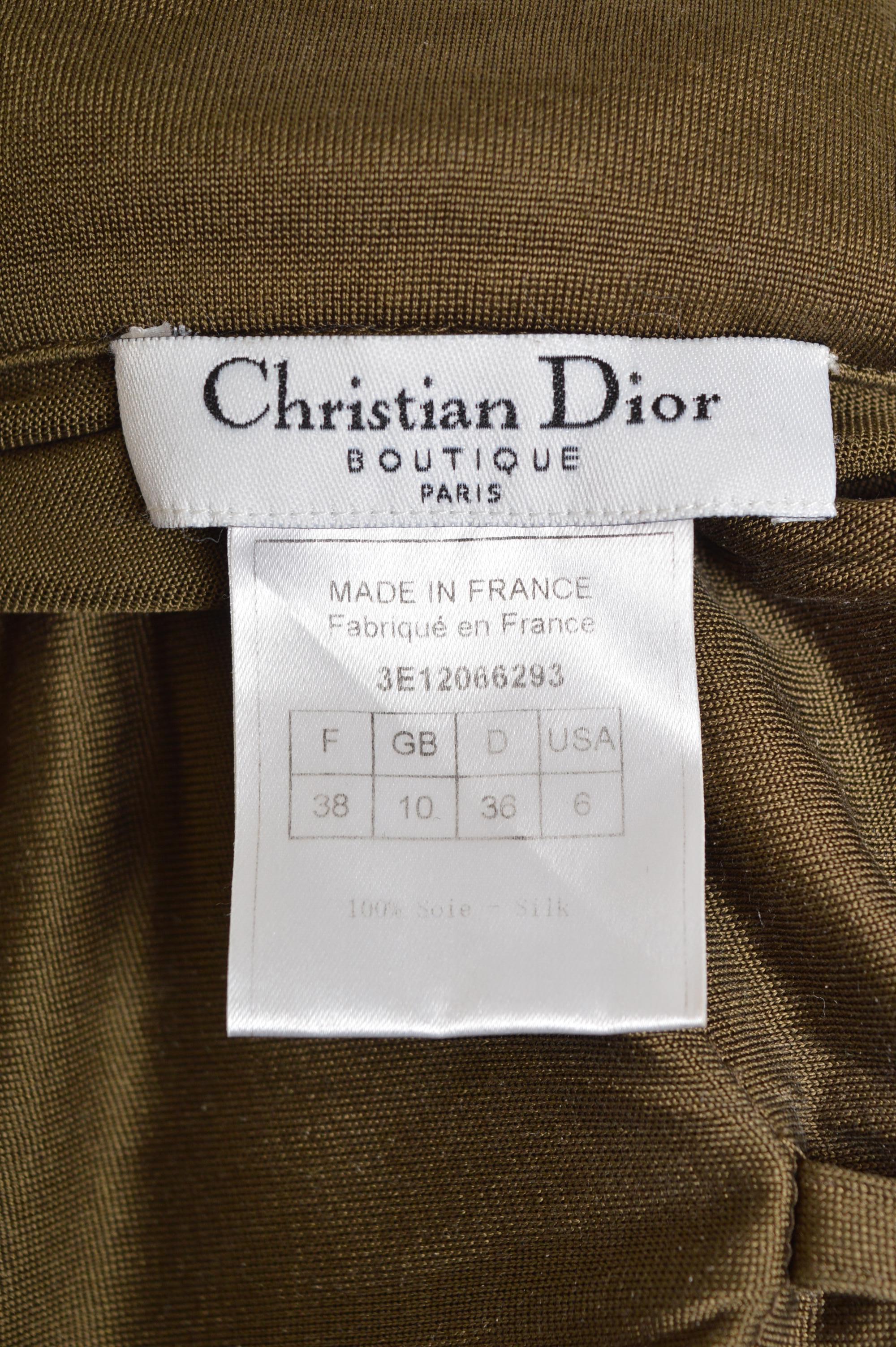 S/S 2003 Christian Dior John Galliano Khakigrünes Batwing-Fallschirm-Minikleid im Angebot 9