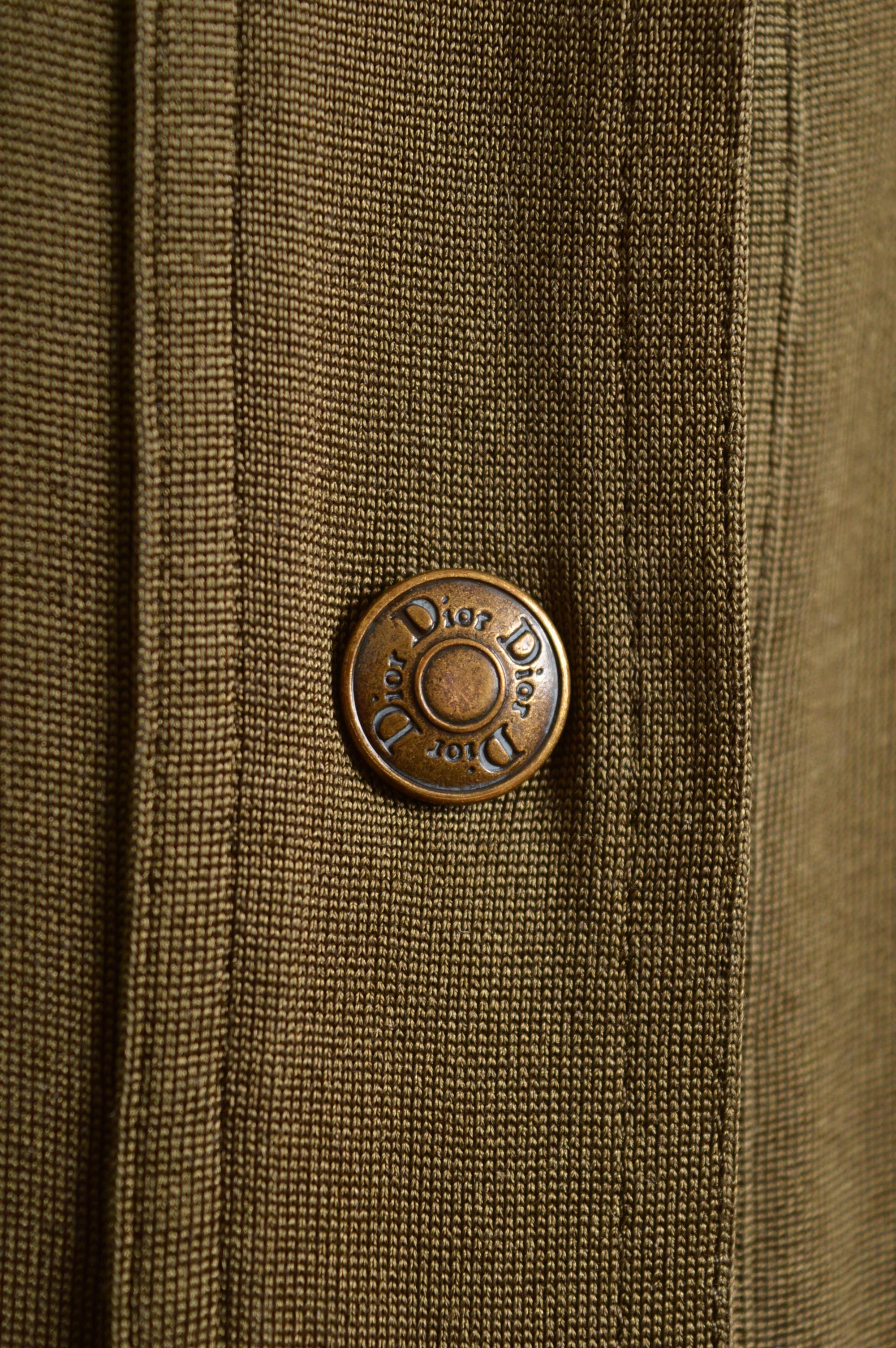 S/S 2003 Christian Dior John Galliano Khakigrünes Batwing-Fallschirm-Minikleid Damen im Angebot