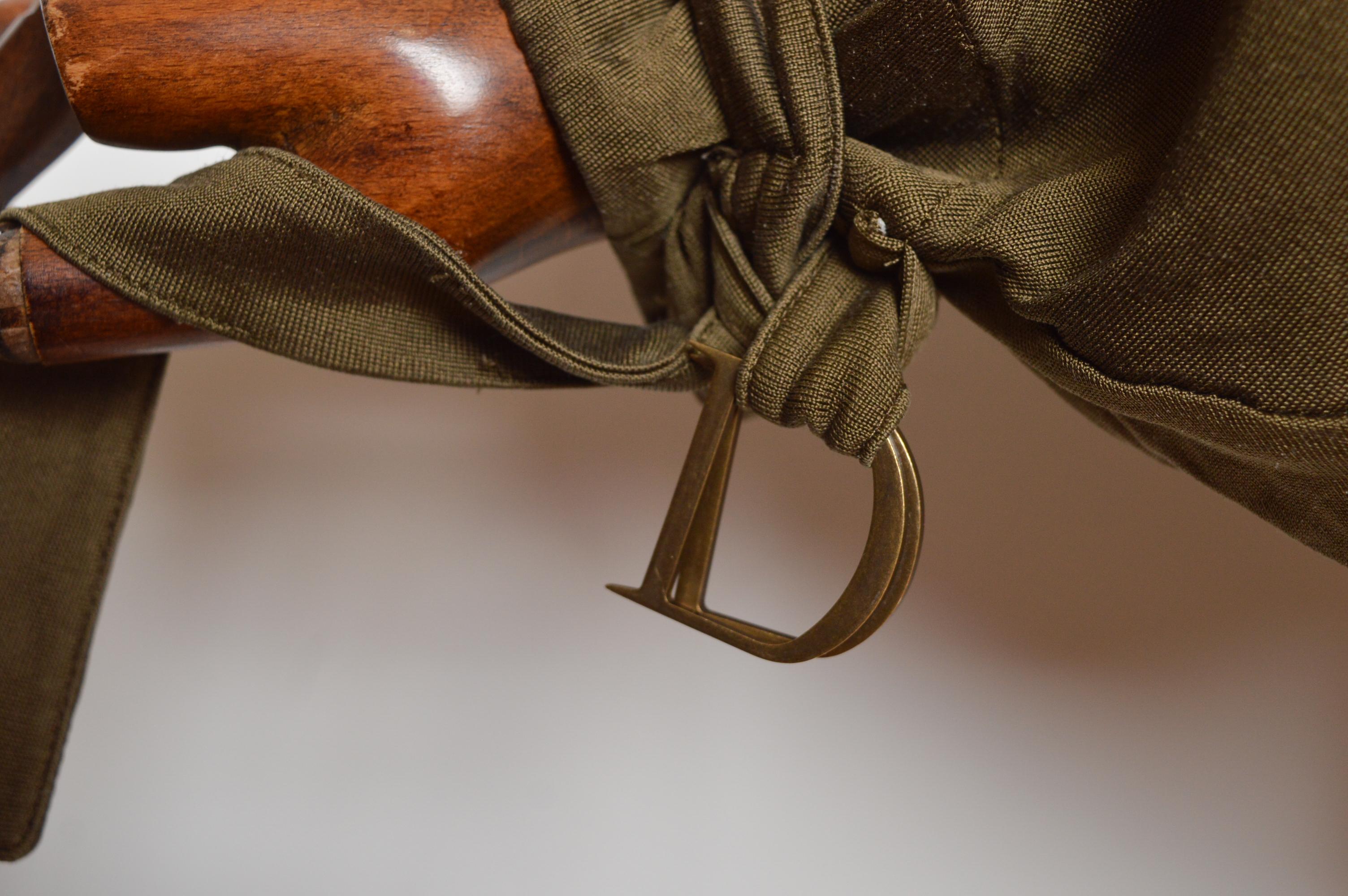 S/S 2003 Christian Dior John Galliano Khakigrünes Batwing-Fallschirm-Minikleid im Angebot 1