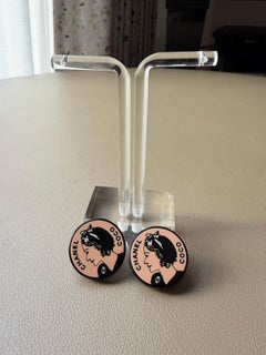 S/S 2003 ‘Coco Portrait’ Medallion Clip-On Earrings