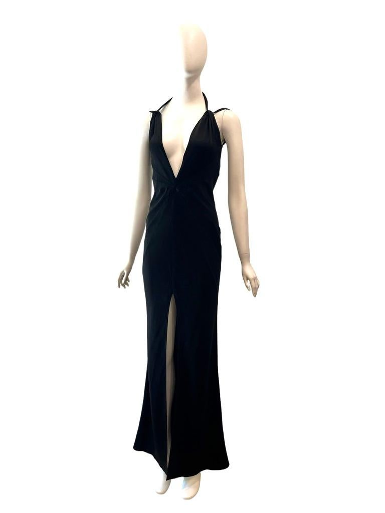 S/S 2003 DIOR by John Galliano Gown 

Black deep V and high slit
Condition: Excellent
Acetate & Viscose materical
Bust: 39