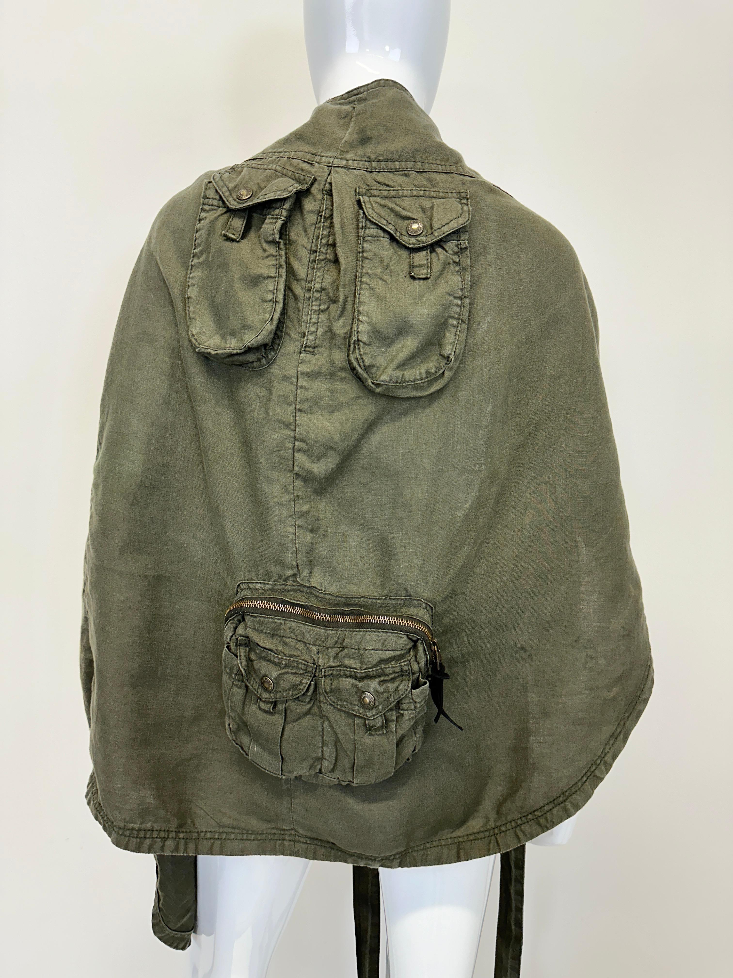S/S 2003 Dolce & Gabbana midi skirt with cargo military hunting pockets 2