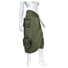 Jupe midi Dolce & Gabbana S/S 2003 avec poches de chasse militaires
