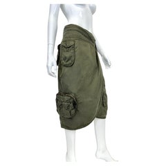 S/S 2003 Dolce & Gabbana Midirock mit militärischen Cargo-Jagdtaschen