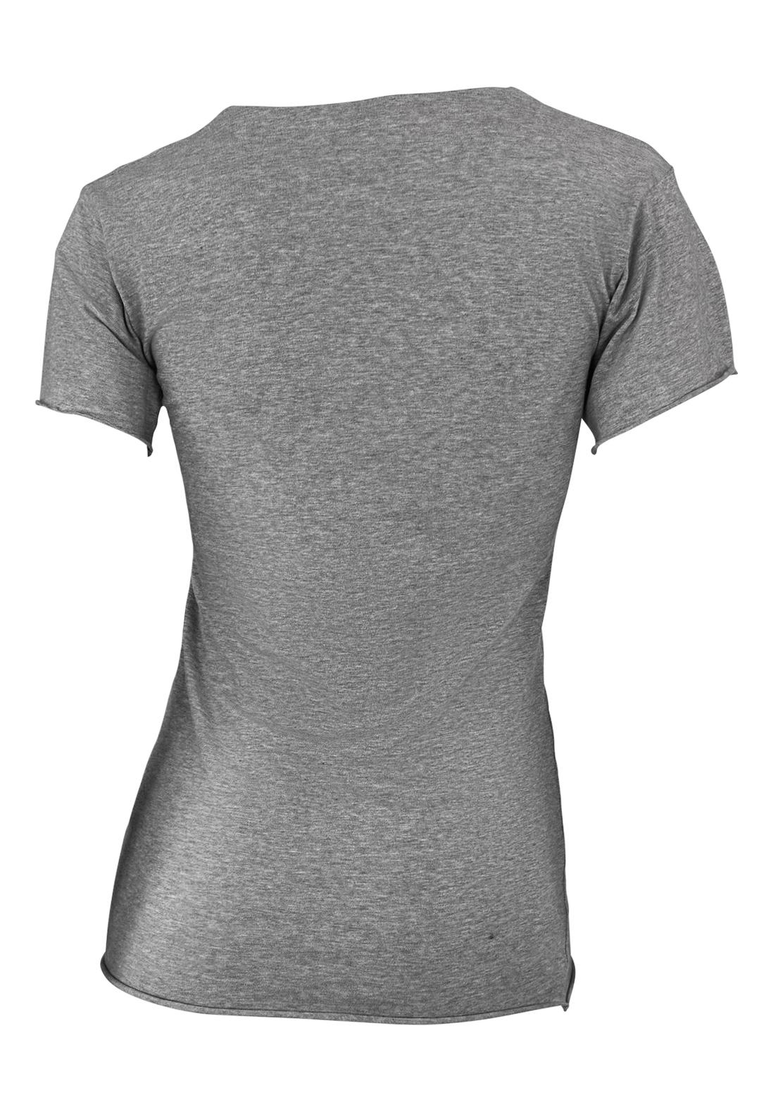 Women's S/S 2003 Dolce & Gabbana Plunging Lace-Up Logo Print Grey T-Shirt Top For Sale