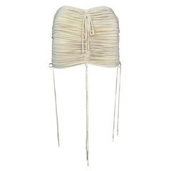 S/S 2003 Dolce 
Gabbana Runway Champagne Ruched Mini Skirt