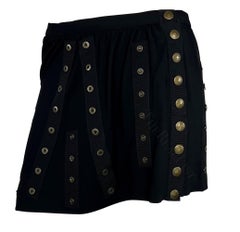 S/S 2003 Dolce & Gabbana ‘Sex and Love Black Snap Wrap Stretch Jersey Mini Skirt