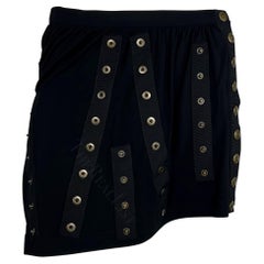 S/S 2003 Dolce & Gabbana ‘Sex and Love Black Snap Wrap Stretch Jersey Mini Skirt