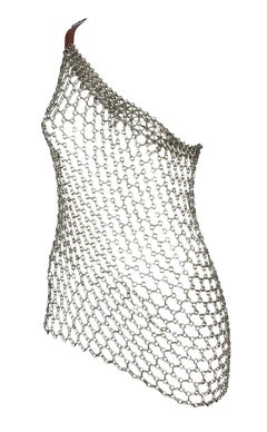 S/S 2003 Dolce & Gabbana 'Sex & Love' Barbarella Chainmail Metal Buckle Net Top