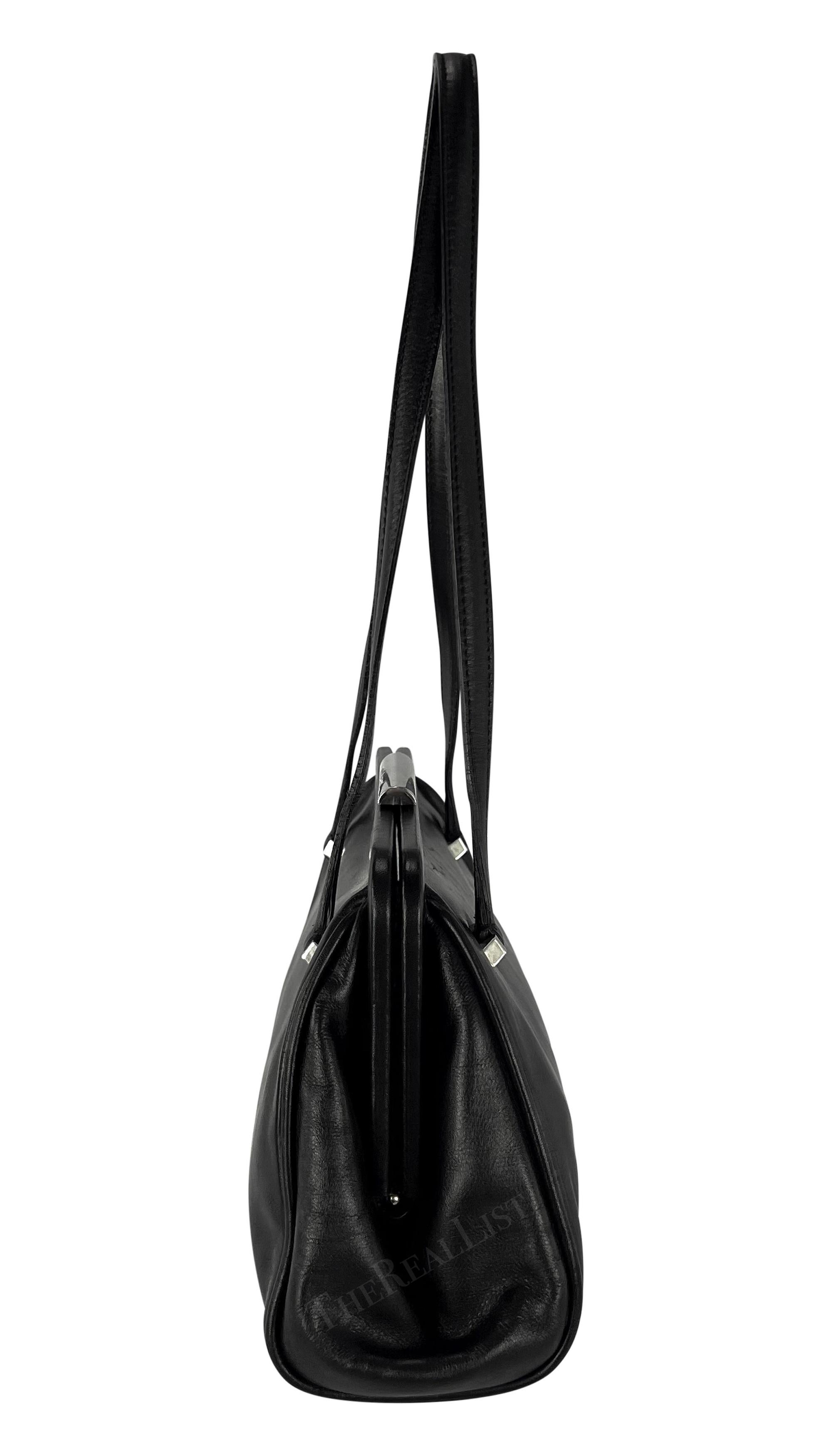 S/S 2003 Dolce & Gabbana 'Sex & Love' Black Leather Mini Shoulder Bag In Good Condition For Sale In West Hollywood, CA