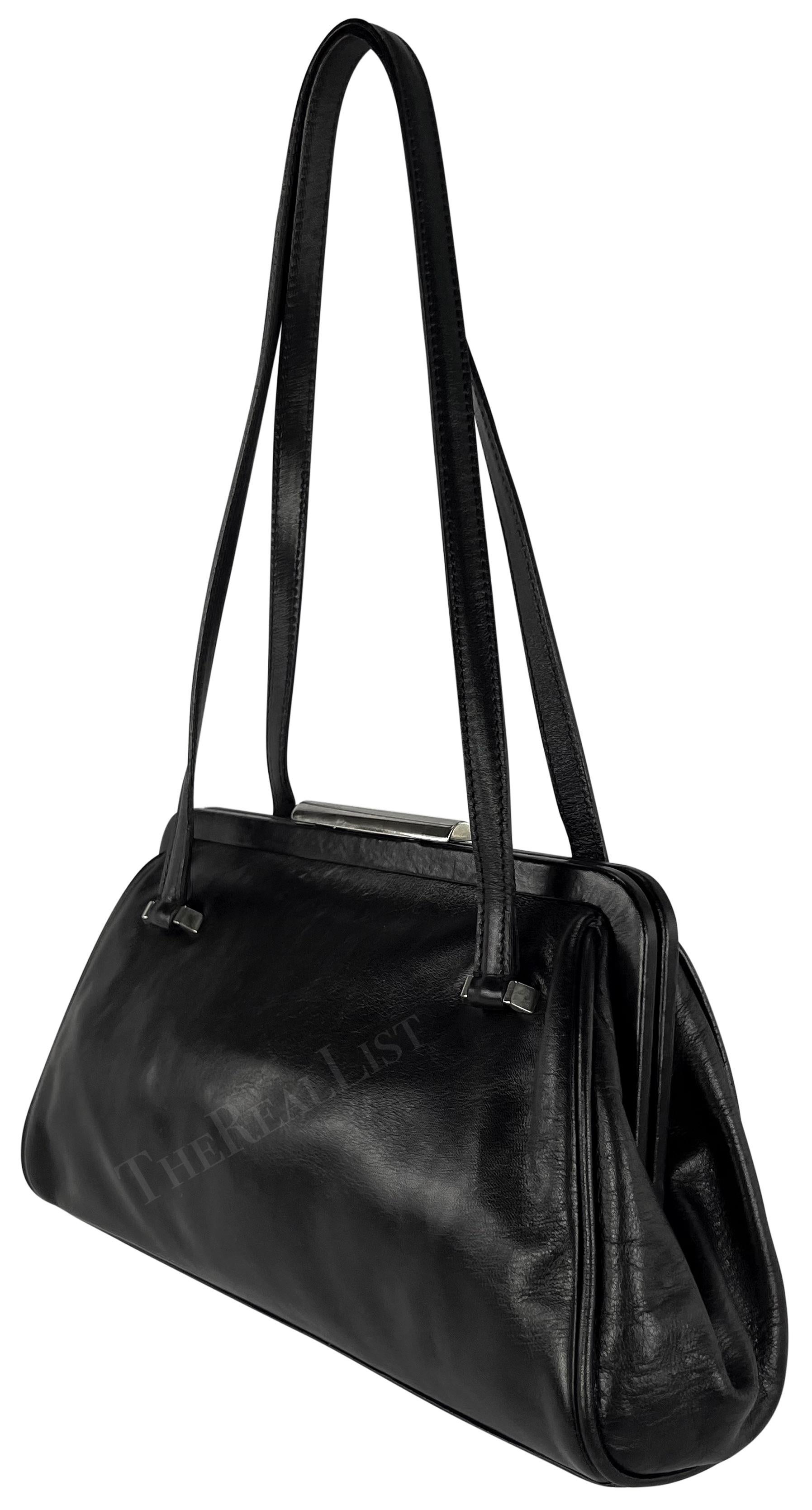 S/S 2003 Dolce & Gabbana 'Sex & Love' Black Leather Mini Shoulder Bag For Sale 2