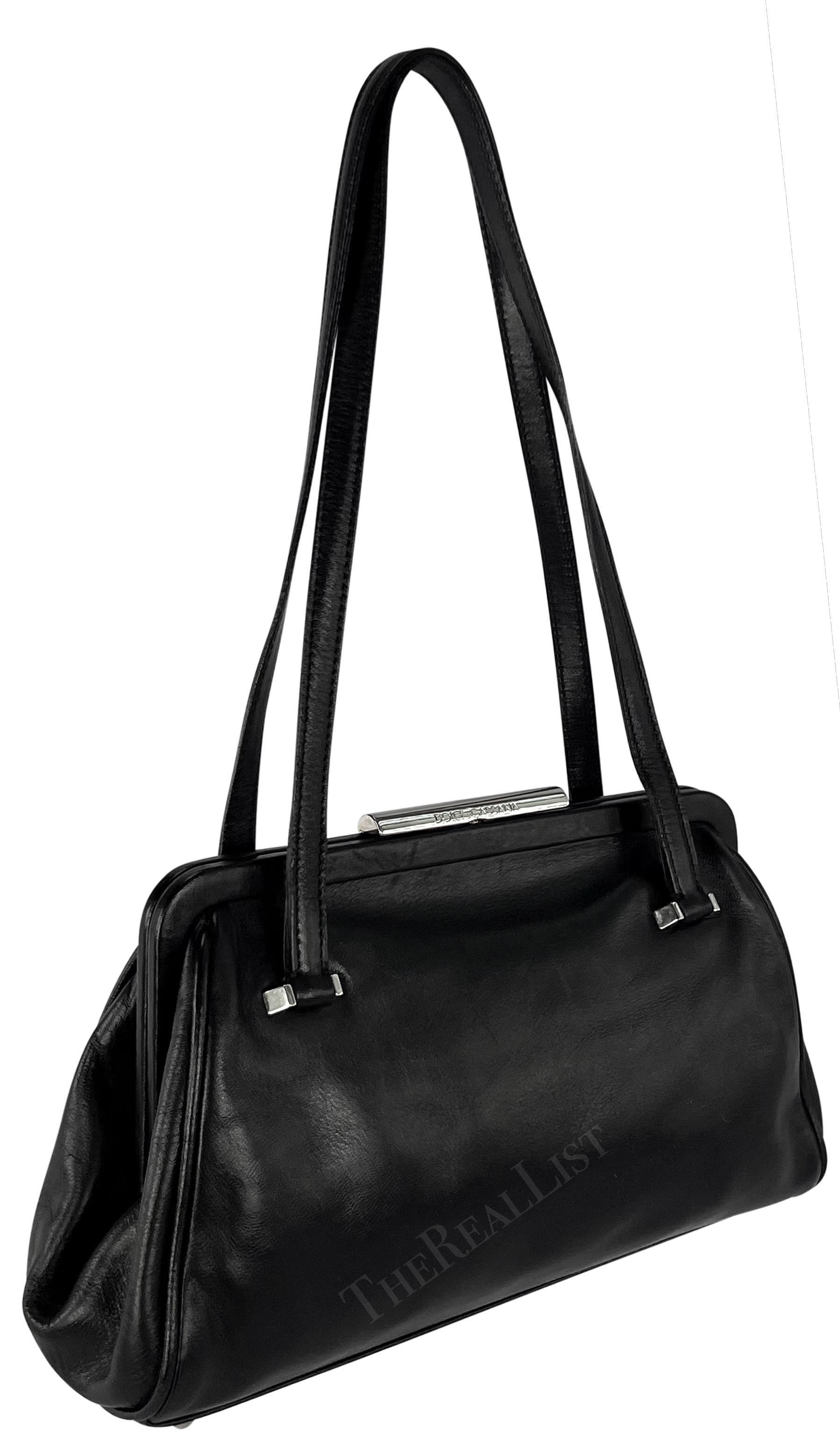 S/S 2003 Dolce & Gabbana 'Sex & Love' Black Leather Mini Shoulder Bag For Sale 5