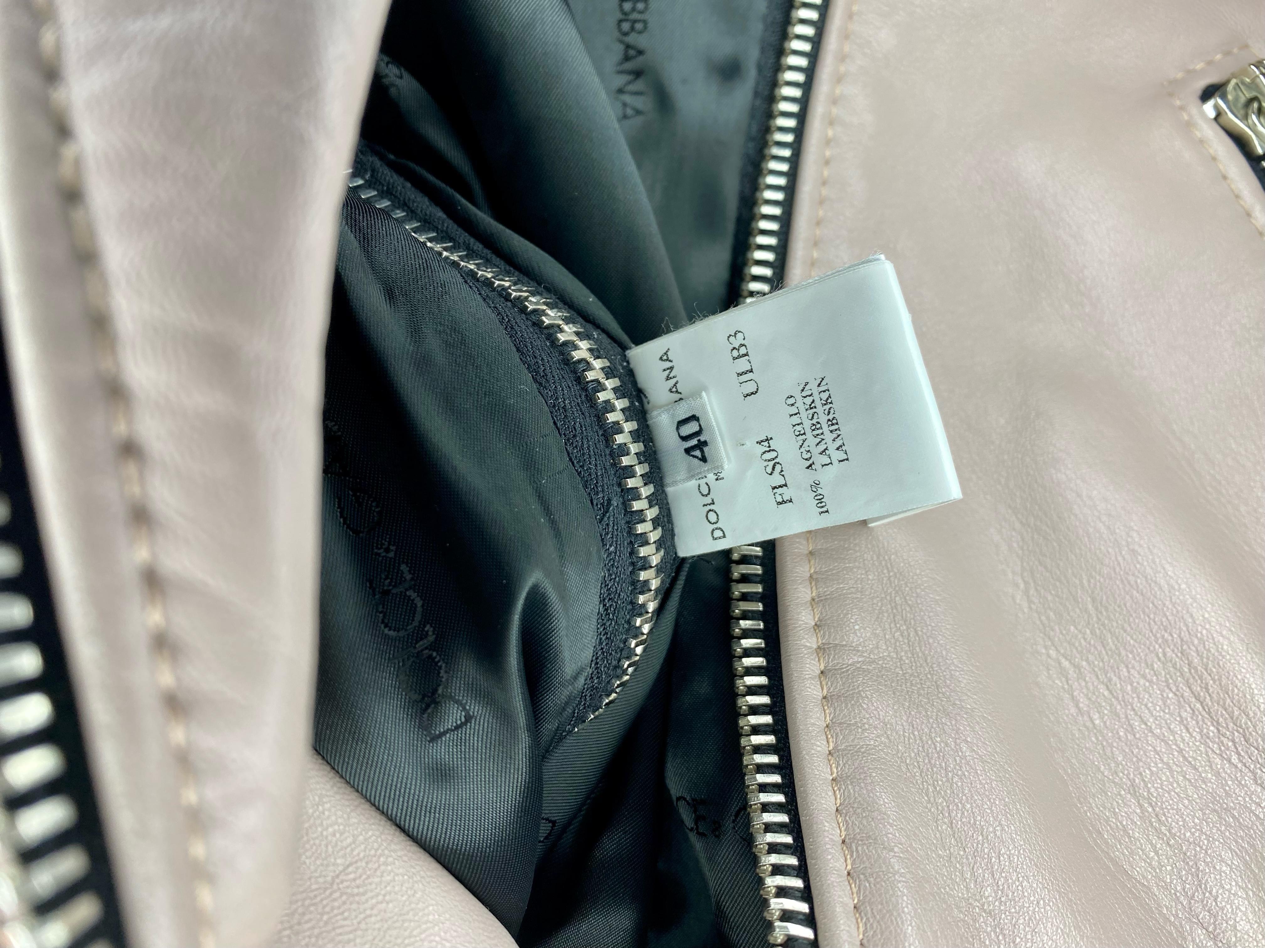 S/S 2003 Dolce & Gabbana 'Sex & Love' Bondage Buckle Lambskin Leather Zip Jacket For Sale 4