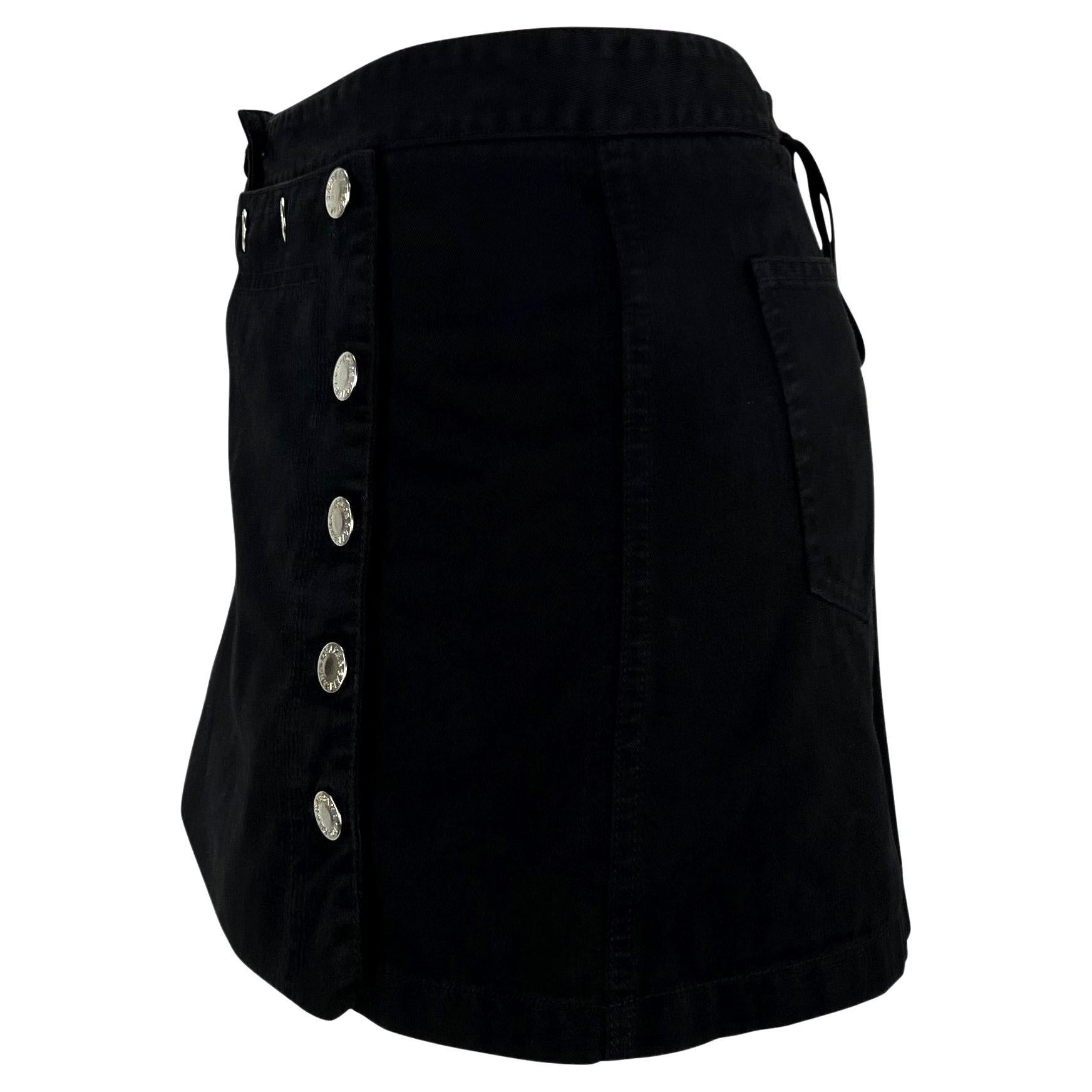 Women's S/S 2003 Dolce & Gabbana 'Sex & Love' Flap Front Lace Up Mini Skirt For Sale