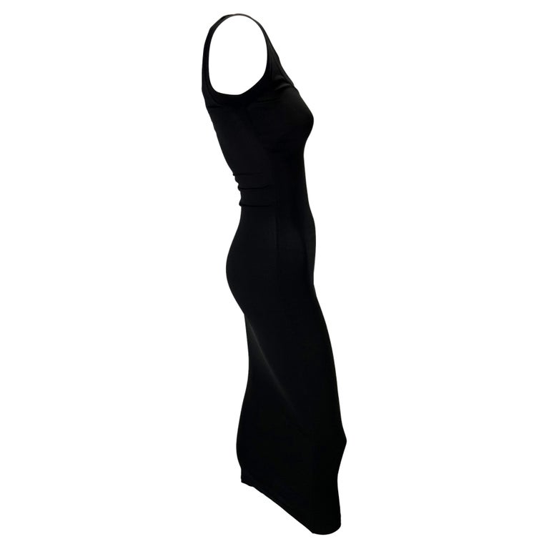 S/S 2003 Dolce & Gabbana 'Sex & Love' Stretch Black Tank Dress For Sale 2