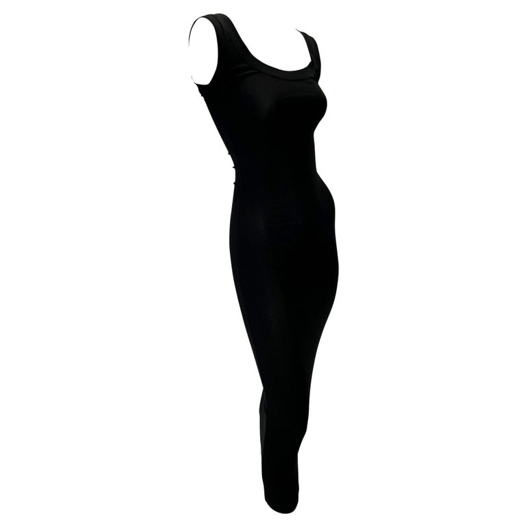 S/S 2003 Dolce & Gabbana 'Sex & Love' Stretch Black Tank Dress For Sale 3