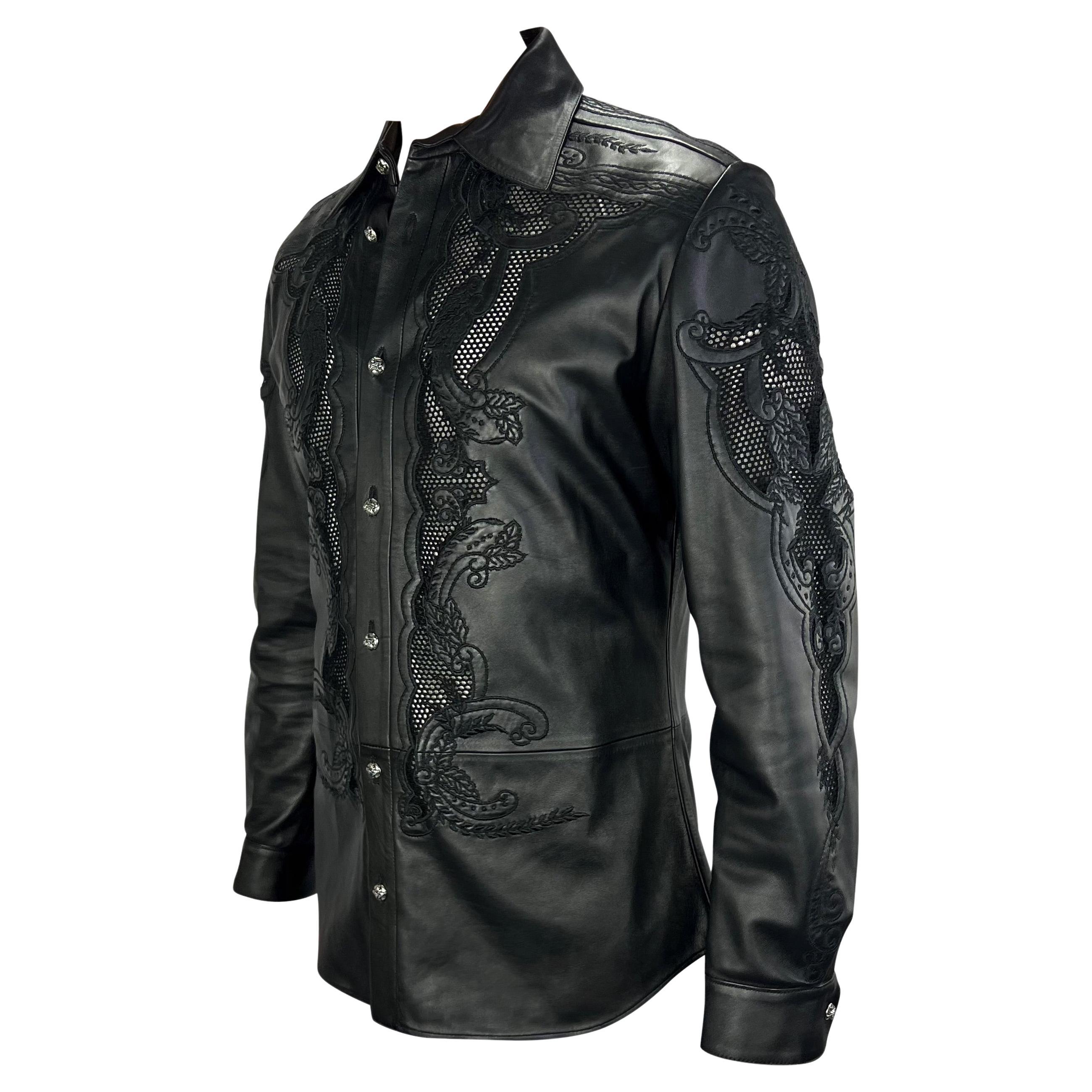 versace roar leather jacket