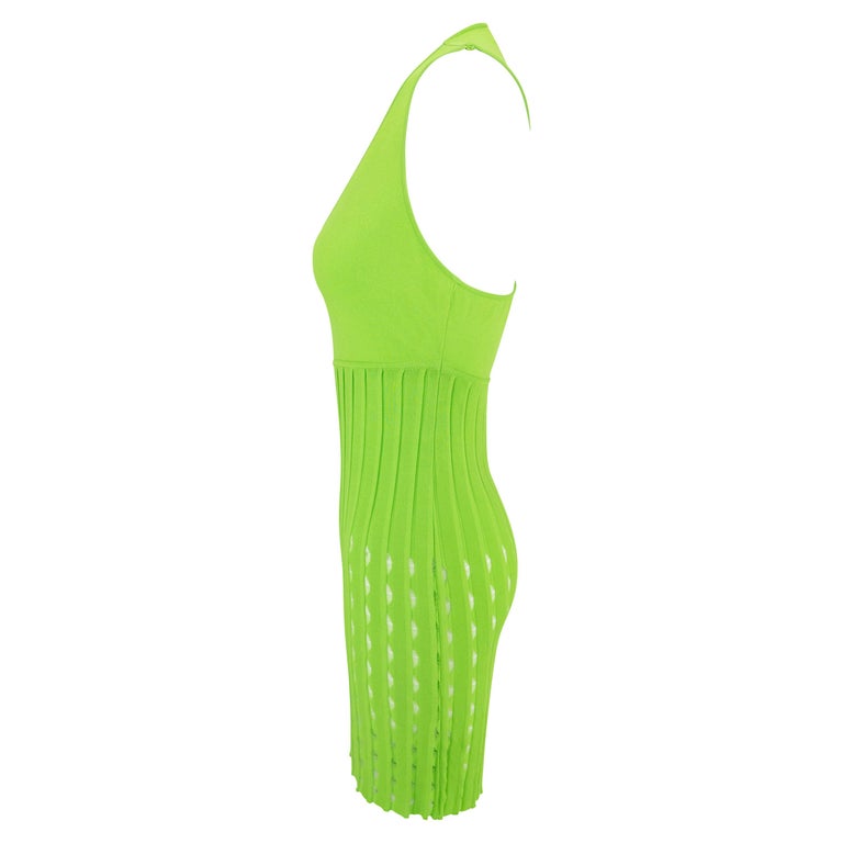 neon green tank dress Paneled Tank Mini Dress 12 main image 0