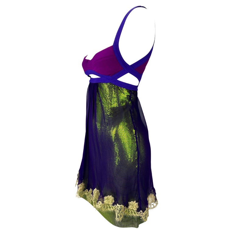 green emerald velvet dress Hire Oroton Strappy Sundress Lilac Size 10 – lonedresshire main image 1