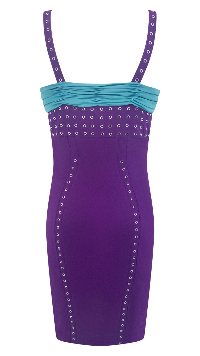 knee length dresses for ladies BRANDY Metal Eyelet Faux Suede Dress – Miss Behave Girls Corp main image 0