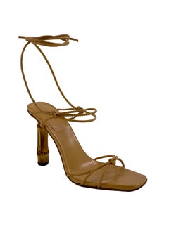 S/S 2003 Gucci by Tom Ford Bamboo Heel Lace Up Sandals Size 7B
