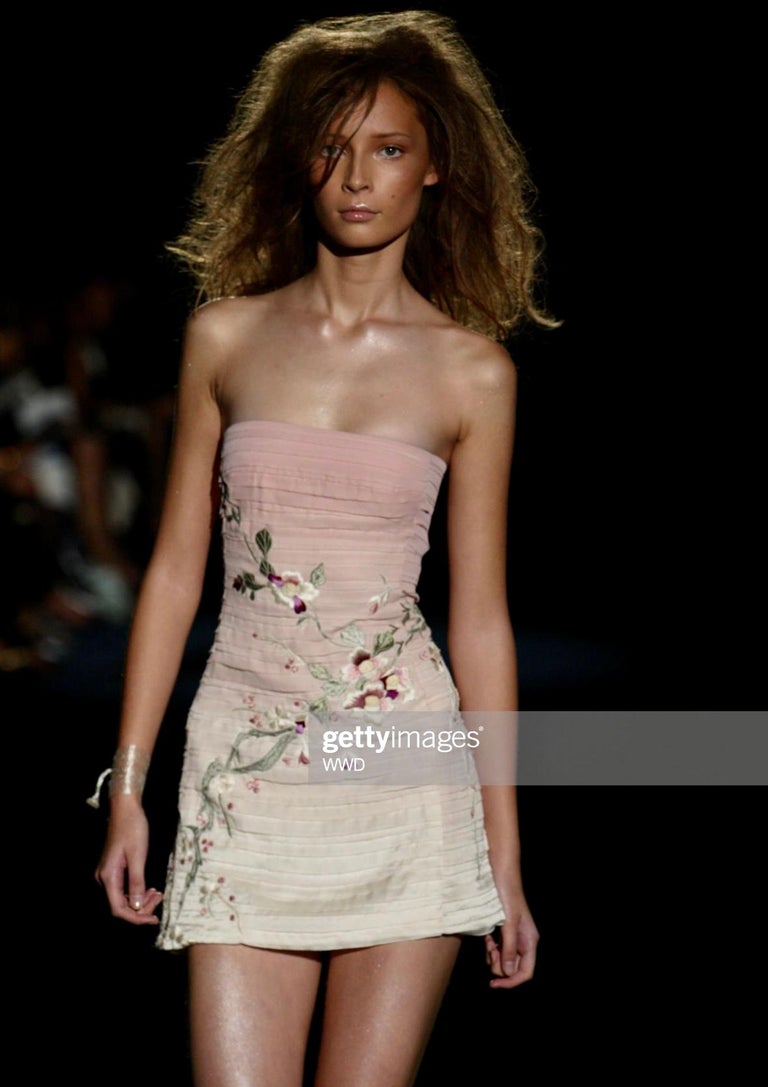 S/S 2003 Gucci by Tom Ford Embroidered Silk Mini Dress Cherry Blossom  Floral at 1stDibs | gucci short dress, gucci silk mini dress, gucci cherry  blossom