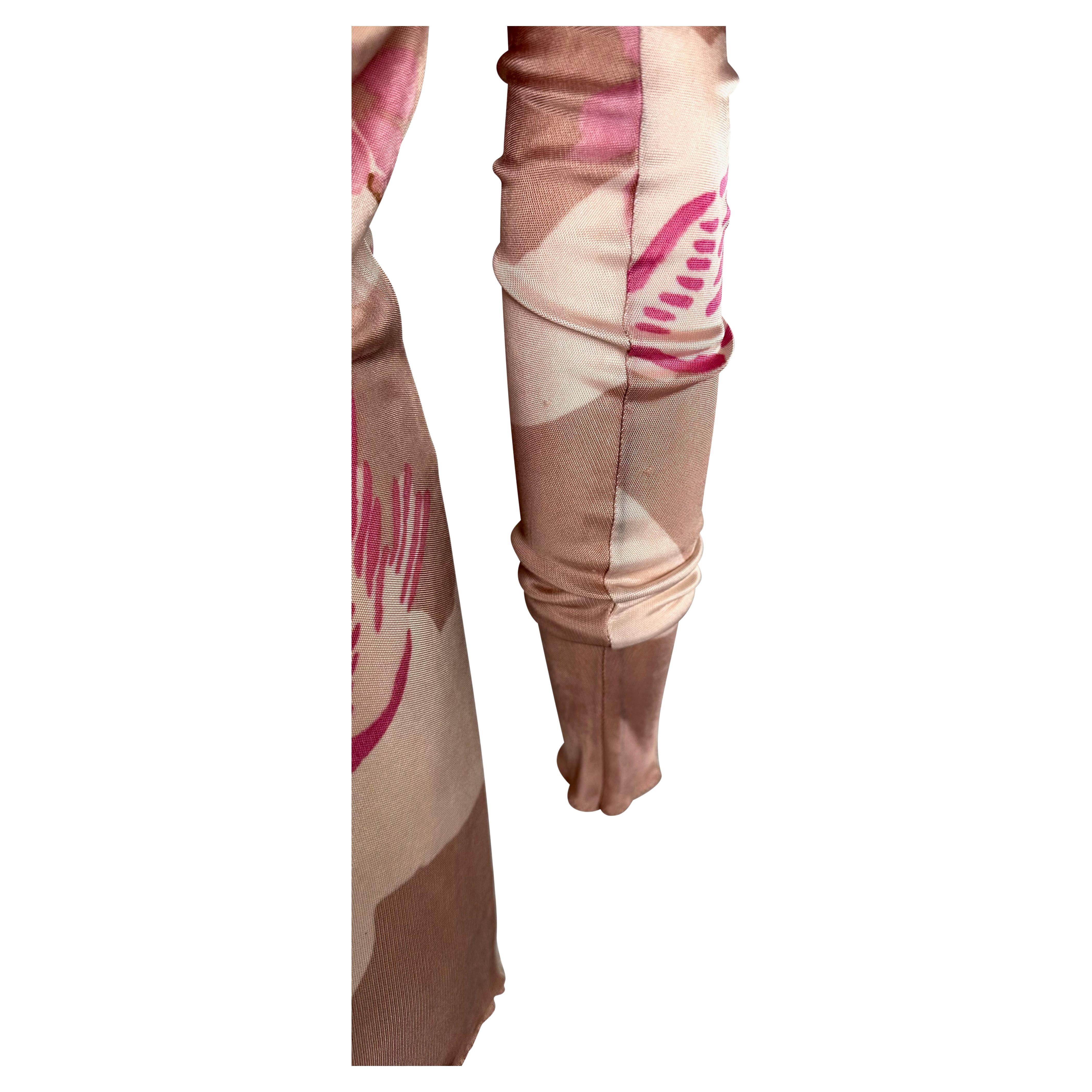 S/S 2003 Gucci by Tom Ford Pink Cherry Blossom Runway Mini Dress / Top 7