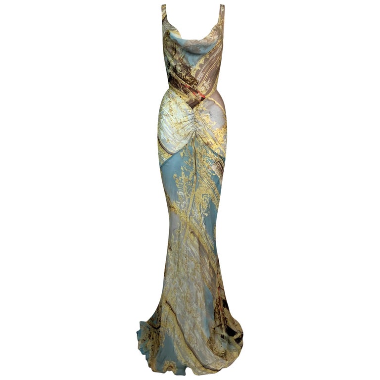 S/S 2003 Roberto Cavalli Runway Sheer Cut-Out Extra Long Gown Dress at  1stDibs | roberto cavalli dress, s/s 2003 roberto cavalli runway sheer  cut-out extra long gown dress, roberto cavalli gown