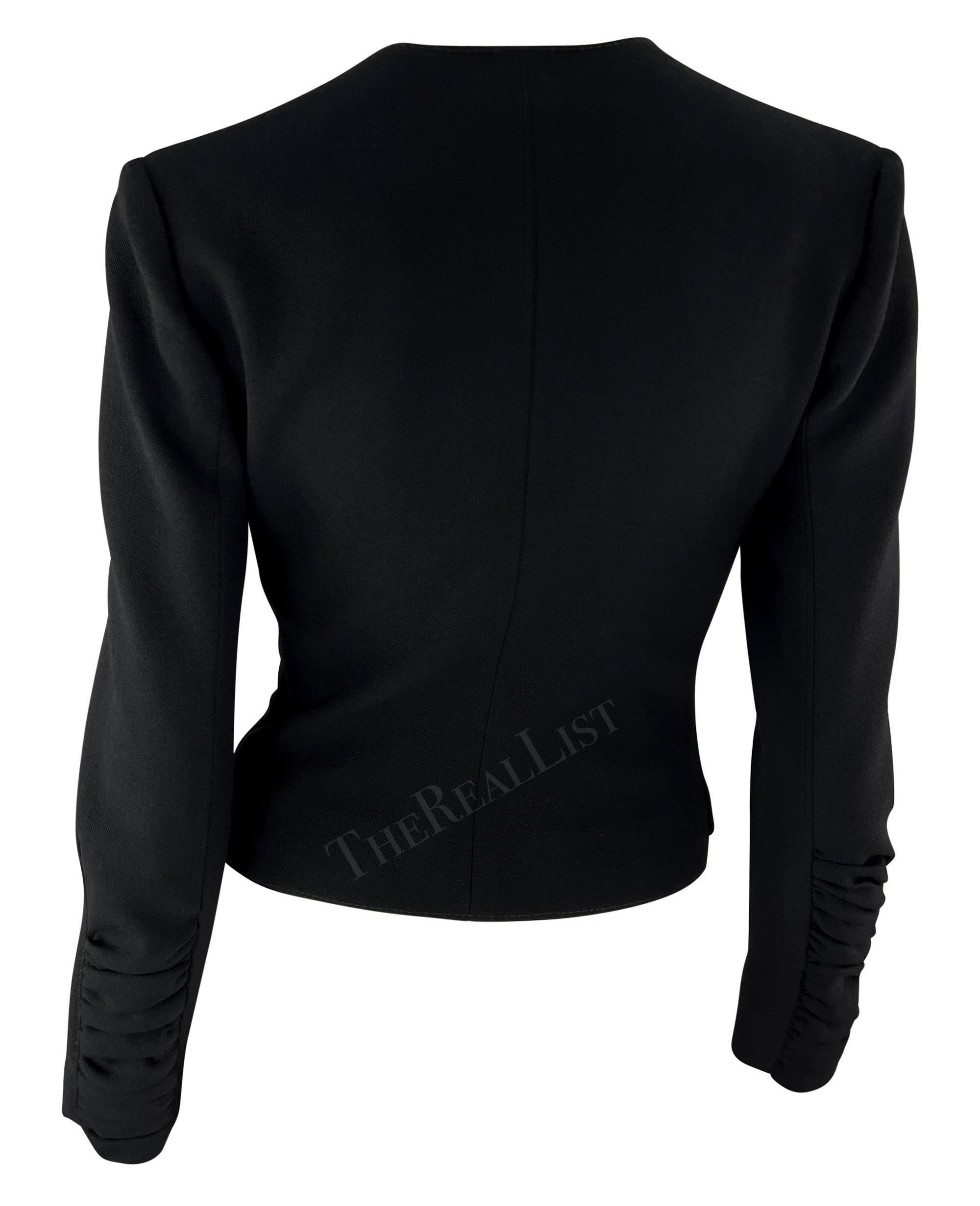 F/S 2003 Valentino Garavani Laufsteg Offenes Blazer-Top mit Goldringschnalle und offener Schnalle im Angebot 5