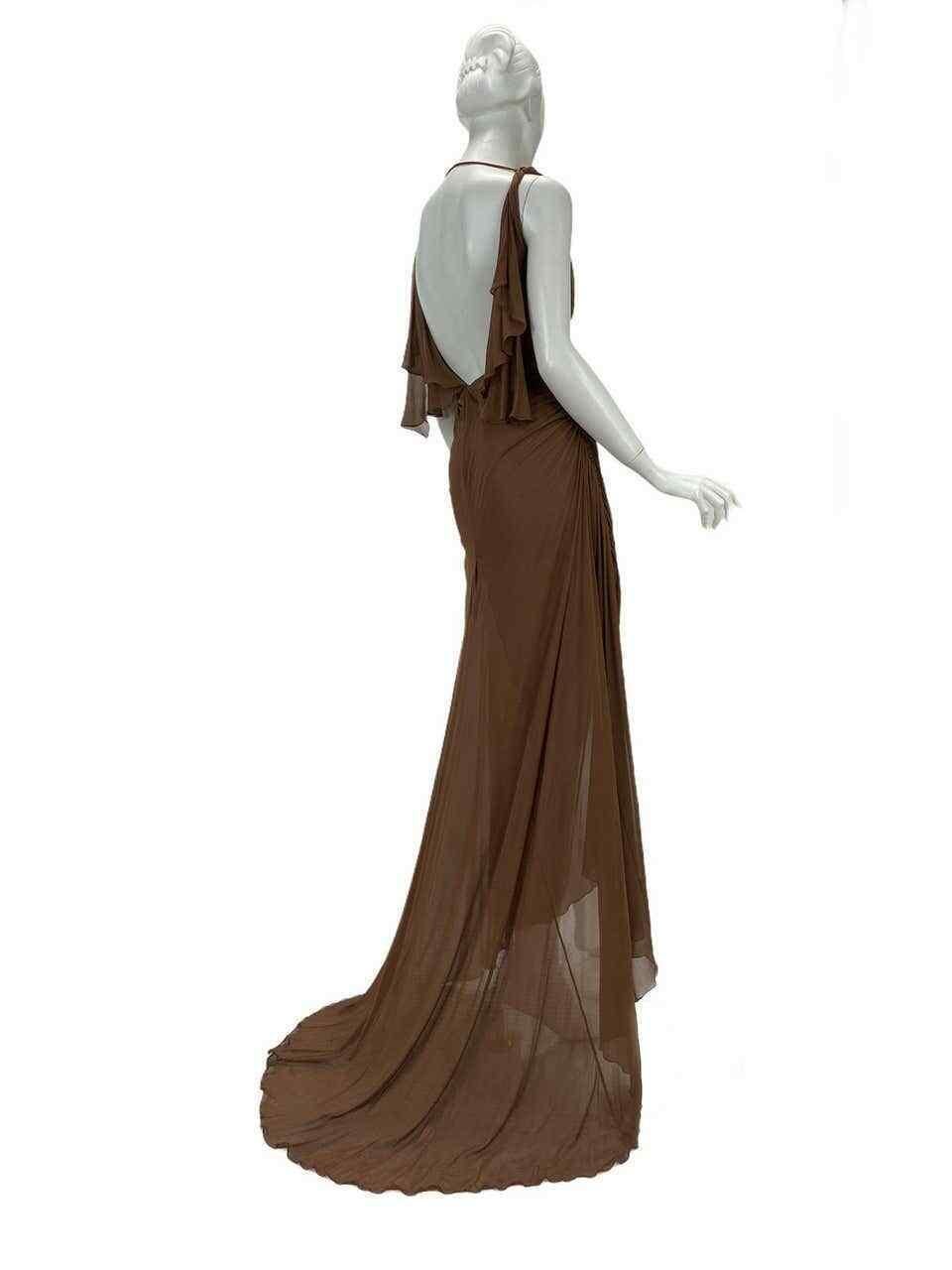 F/S 2003 Vintage Tom Ford für Gucci Griechische Göttin Seidenkleid, gesehen im Museum im Zustand „Hervorragend“ im Angebot in Montgomery, TX