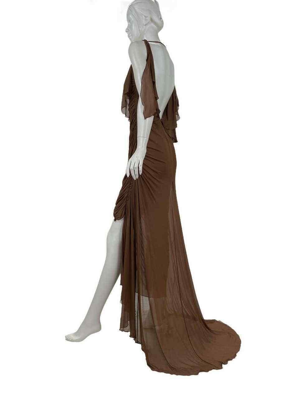 S/S 2003 Vintage Tom Ford For Gucci Greek Goddess Silk Gown as seen in Museum For Sale 1