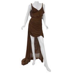 S/S 2003 Vintage Tom Ford für Gucci Griechische Göttin Seidenkleid, gesehen im Museum