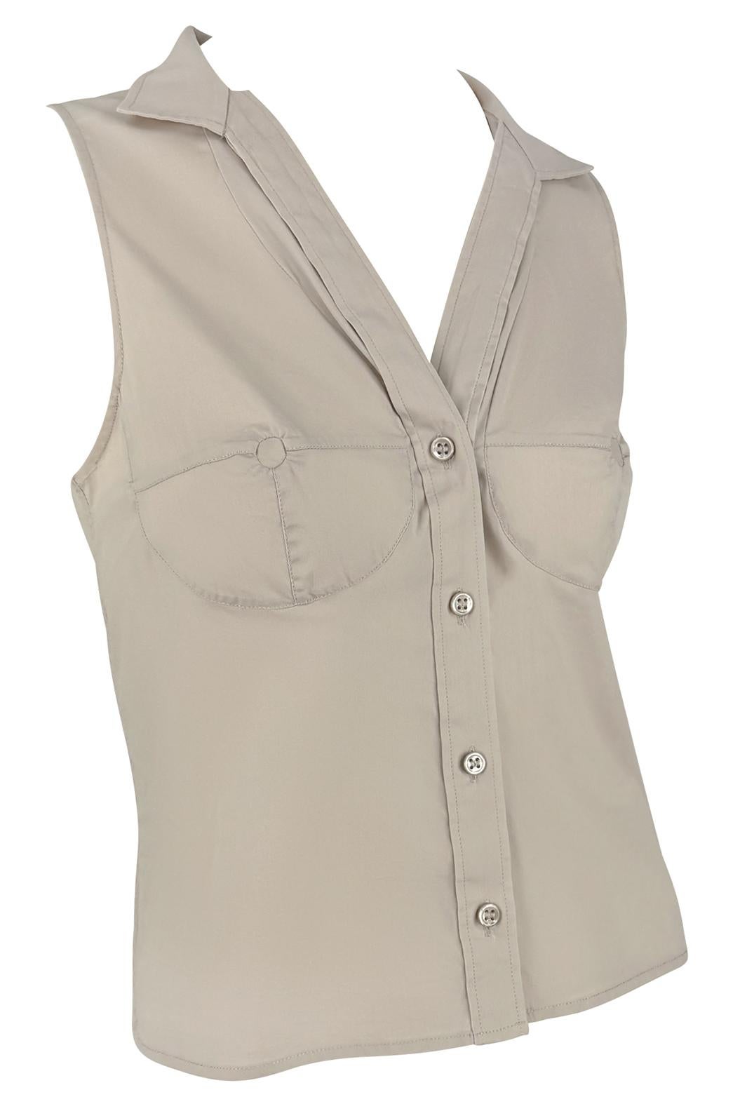 S/S 2003 Yves Saint Laurent by Tom Ford Anatomisches Paneel Dalí Ärmelloses Oberteil im Angebot 2