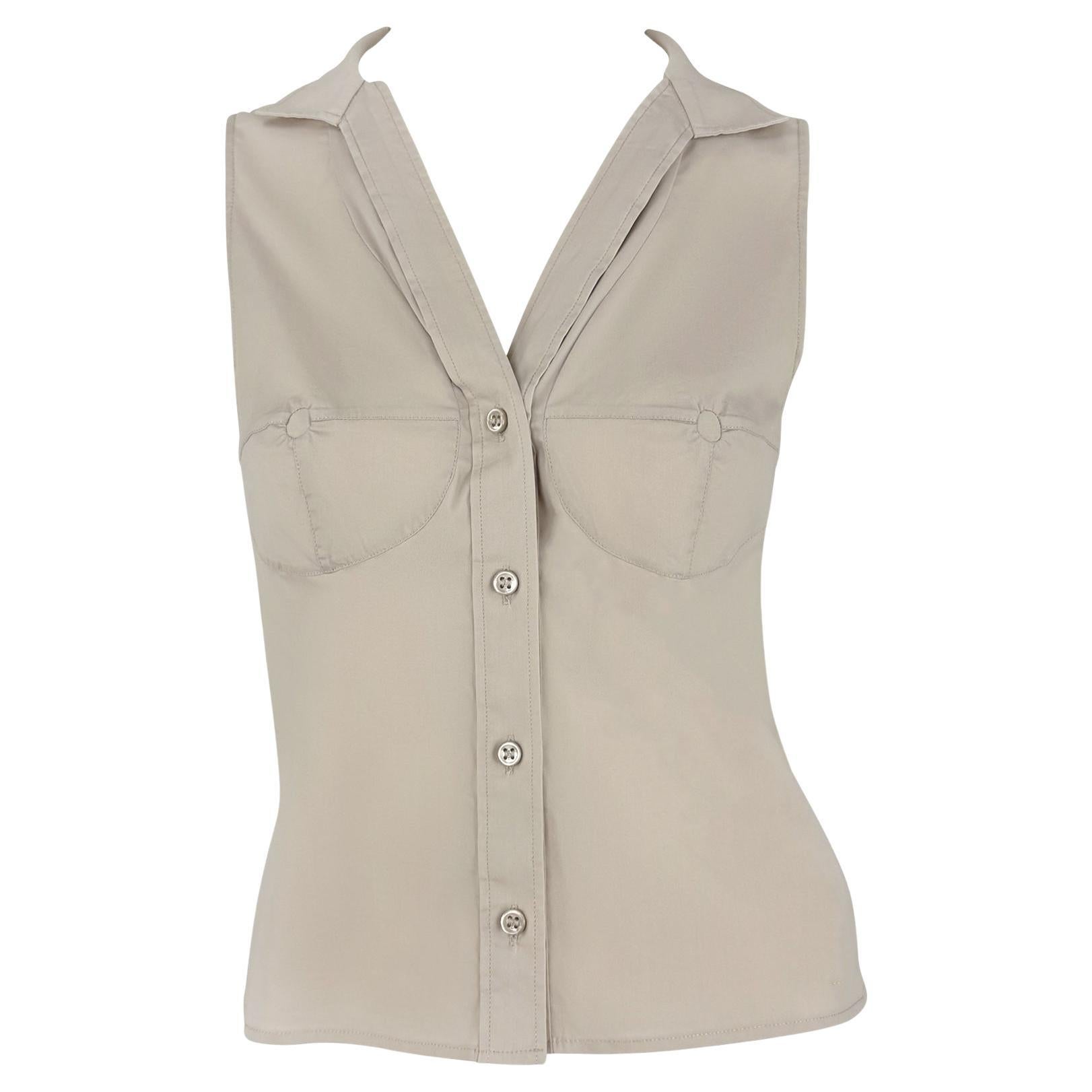 S/S 2003 Yves Saint Laurent by Tom Ford Anatomisches Paneel Dalí Ärmelloses Oberteil im Angebot
